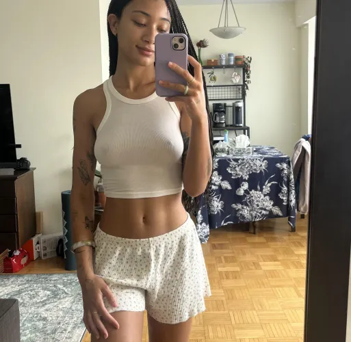 Thumbnail Relaxing in PJs Braless Style by MulberryGlum4991 | Dedicated to Braless Fashion