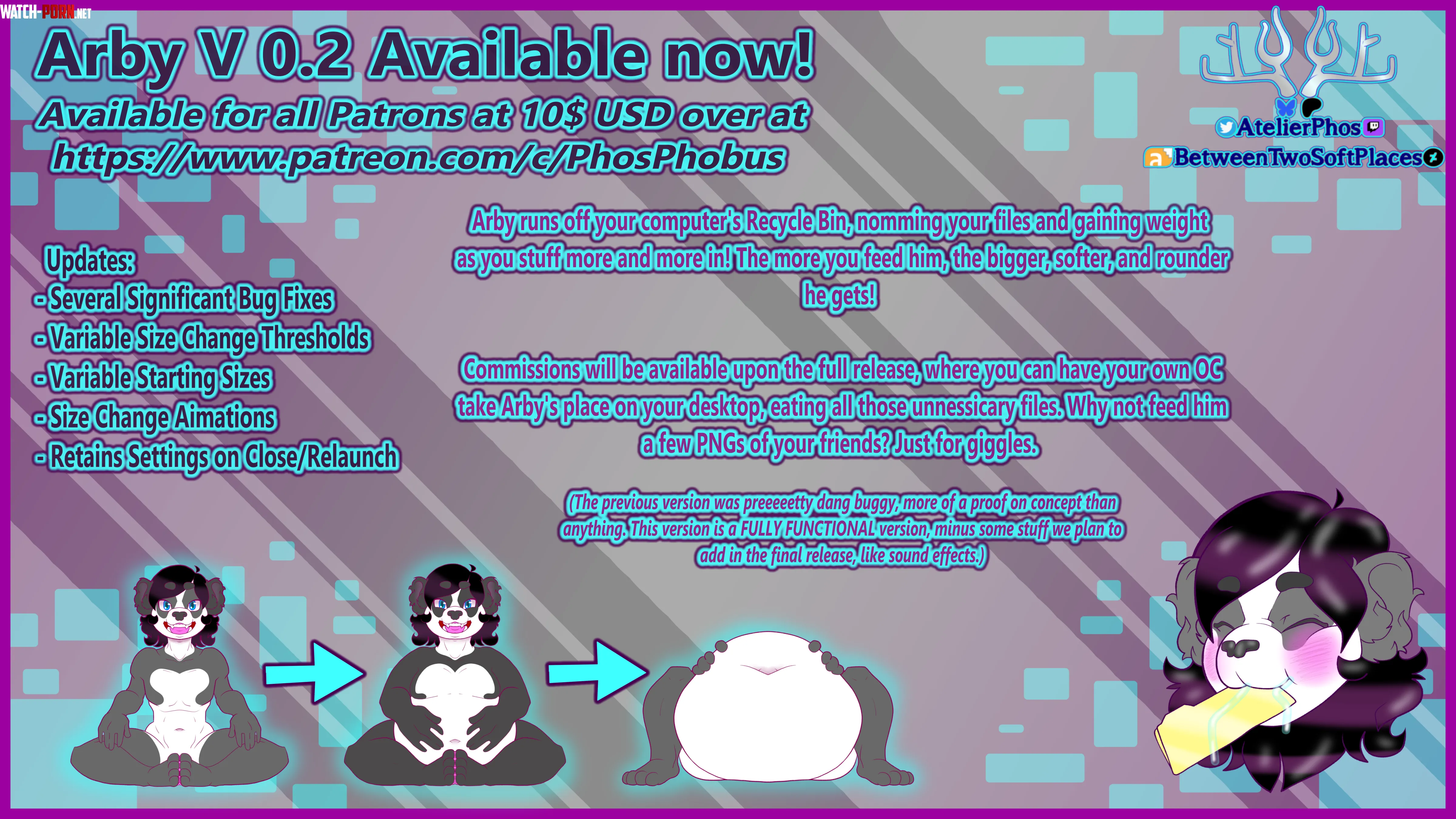 Promo ArtProgram by AtelierPhos Arby your computer companion who eats your files is now available at 90 of his true power by DigitalFurryArtist