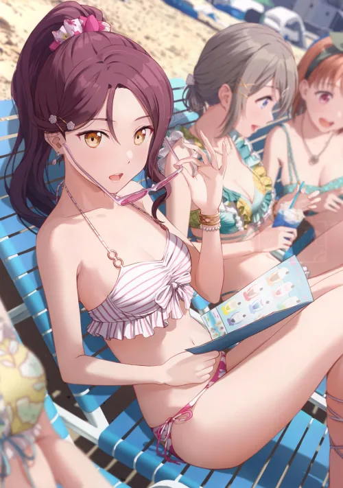 Thumbnail Riko Chika and You Love Live: McKnight94's Playful Swimsuit Hentai Feature