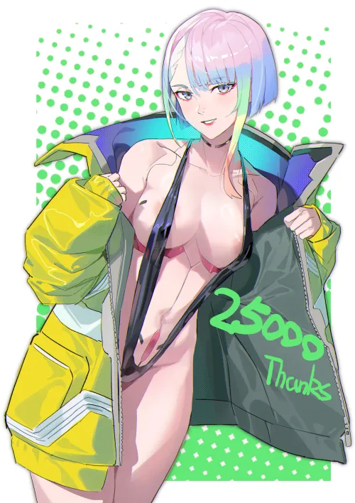 Thumbnail Lucy Cyberpunk Edgerunners: Mumei's Credit in Swimsuit Hentai by HiroXZeroTwo2018