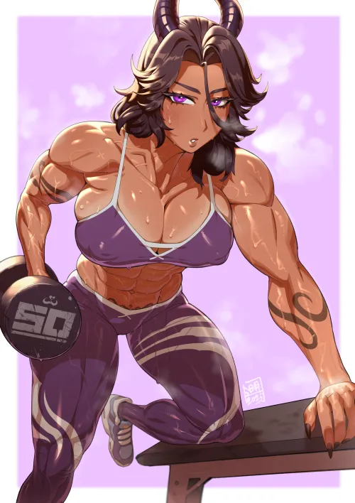 Thumbnail Muscle Tomboy Workout: A Journey of Strength by A_MASSIVE_PERVERT