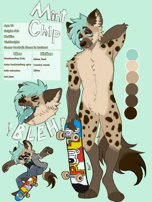 Thumbnail Meet Mint Chip: A Furry Creation by InjuredBeatle33