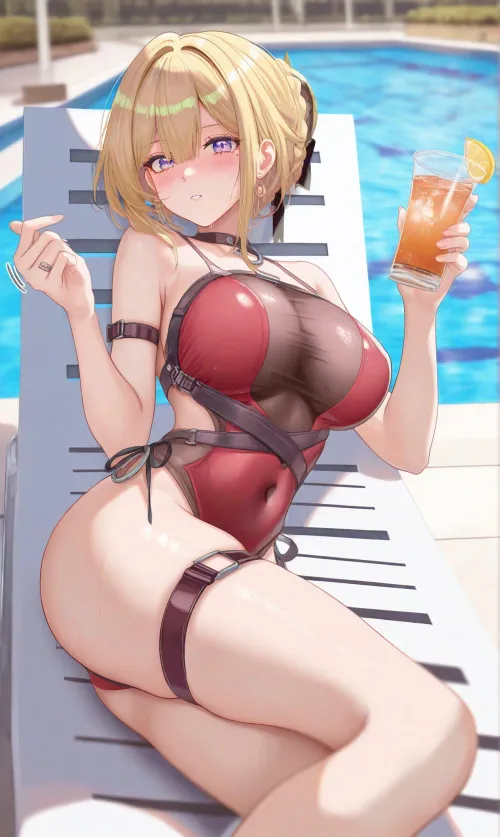 Thumbnail Diving into Poolside Evelyn Zenless Zone Zero | CheetahSperm18