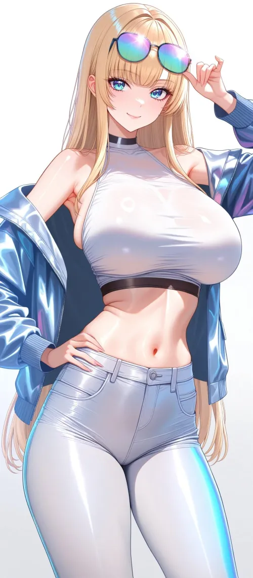 Thumbnail Rocking a Tight White Outfit - AnimeMidriff Fashion