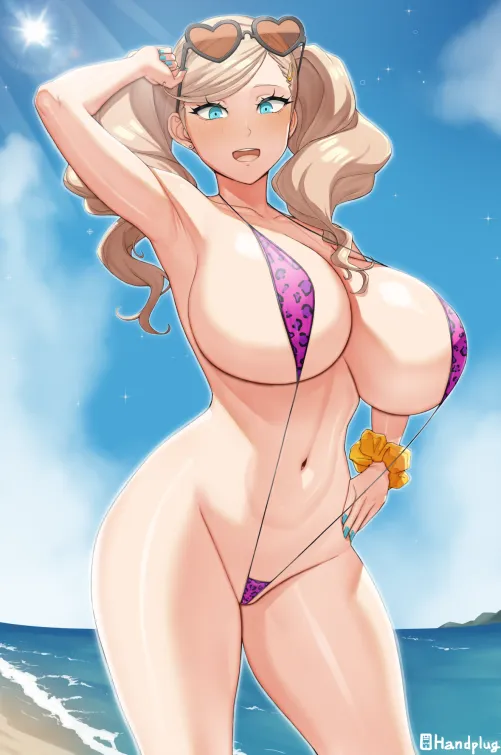 Thumbnail Ann Takamaki Persona 5: HandPlug's Creative Credit in Swimsuit Hentai by HiroXZeroTwo2018