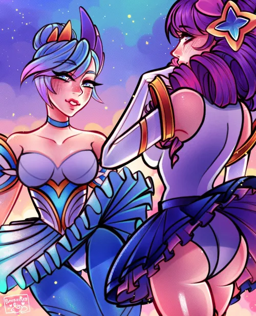Thumbnail Knight_Prime_4597's Guardians Orianna & Gwen Art - Rule34LoL