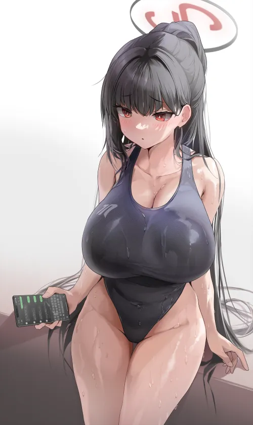Thumbnail llamanatee: Competition Swimsuit Rio Haine Blue Archive Unveiled