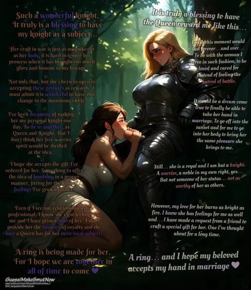 Thumbnail JPowo123's Enthralling hentaicaptions: A Knight and a Queen's Forbidden Love