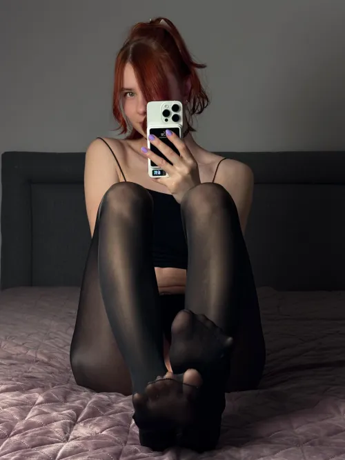 Thumbnail Caught Staring at My Pantyhose by jingermoon | Pantyhose