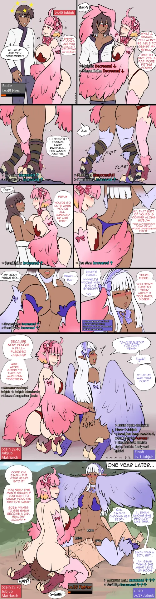 Thumbnail Class Change Harpy MTF Monster Girl XXXX52 | Fantastical Evolution by ElBellaFelicia in Transformation