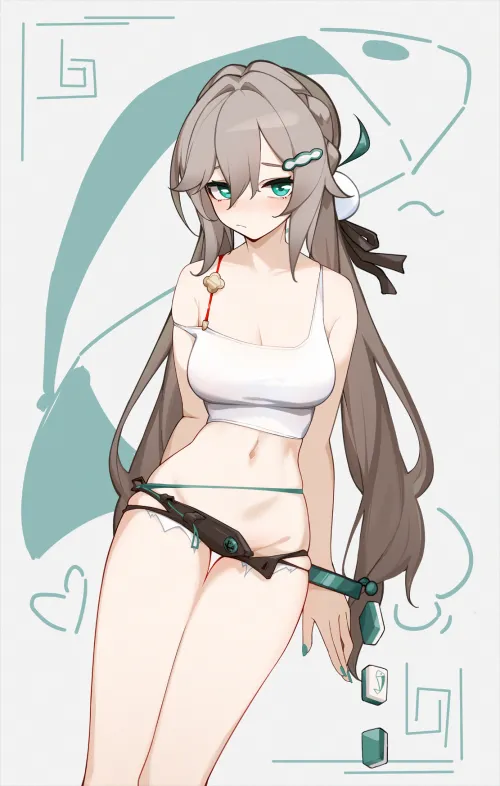 Thumbnail Qingque's Revealing Attire in Honkai Star Rail: Exploring Pantsu by marxsander2016