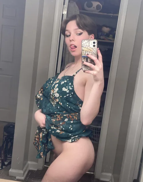 Thumbnail Revealing Secrets: No Panties or Bra under my dress by ComfyGrimRose