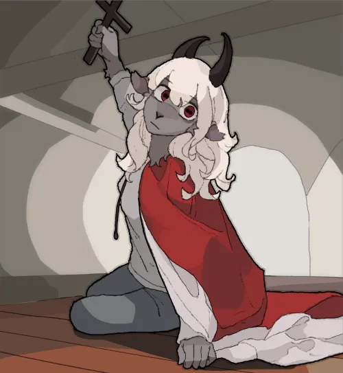 Thumbnail Unique Furry Character: Heavy Metal Goat Girl by HeadHonchkrowRemi