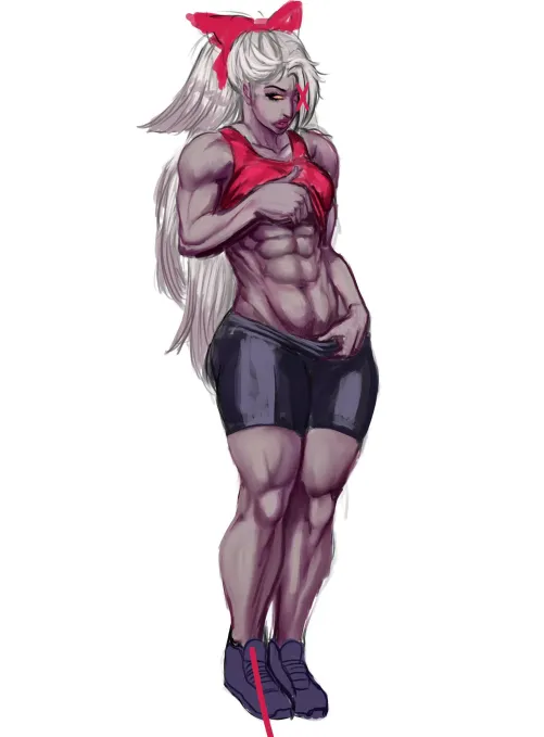 Thumbnail Vaggie Checking Out Gains: TrashkingRoth Hazbin Hotel Art