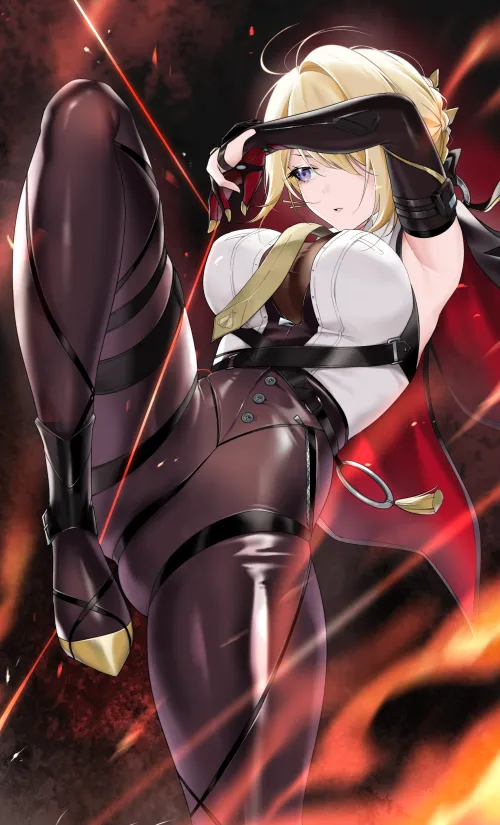 Thumbnail Evelyn Zenless Zone Zero Revealed by CheetahSperm18 in Anime Bodysuits