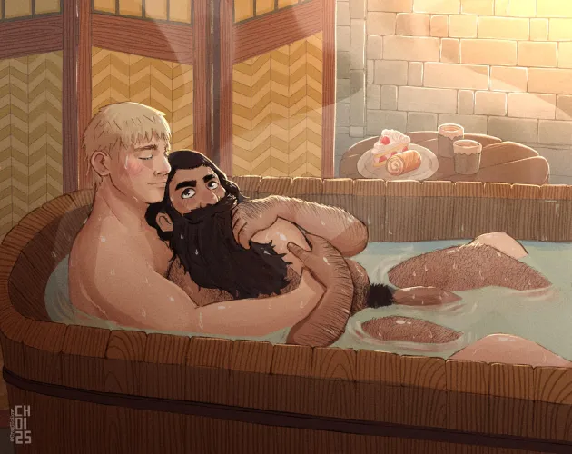 Thumbnail Artistry and Collaboration: Laios and Senshi's Bath by CragHollow