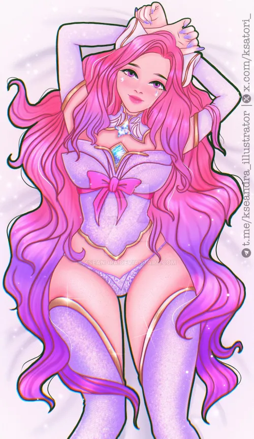 Thumbnail Seraphine from League of Legends by Chirkova_fan_art | Rule34LoL