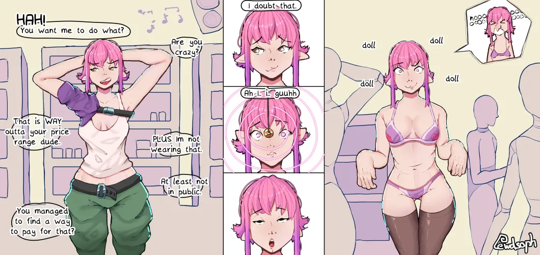 Thumbnail Lily is a good display doll for this store wish it could join her lt3 oc lewdsoph by lewdsoph - Captivating HypnoHentai Display