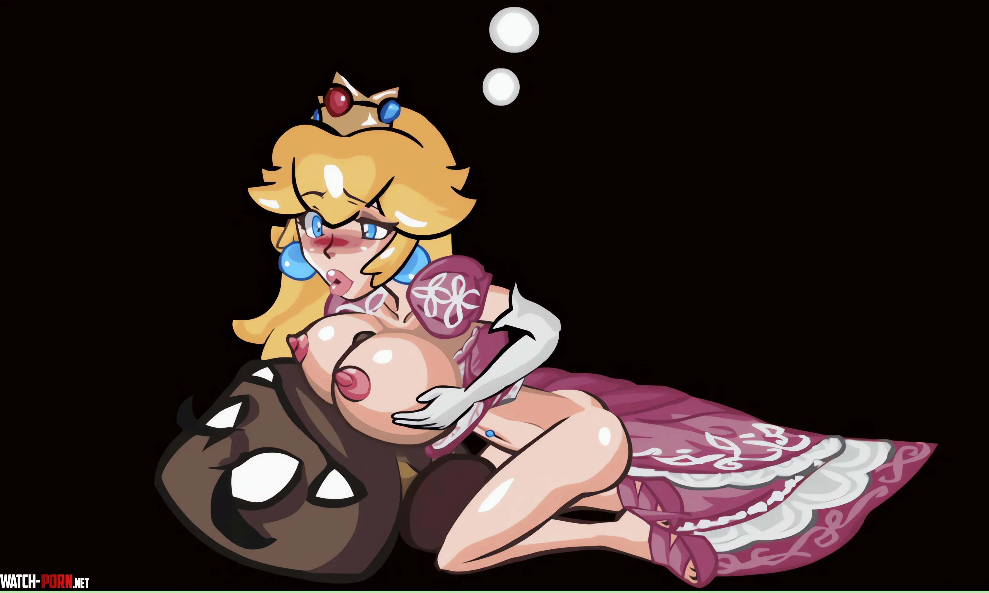 Peach giving goomba boobjob by GeneraleScales
