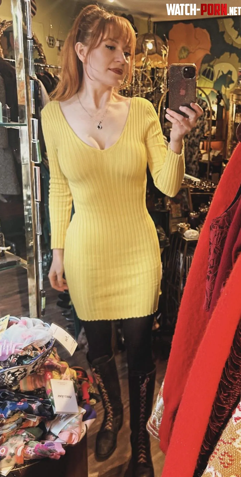 Tight Yellow Dress by Lonkane