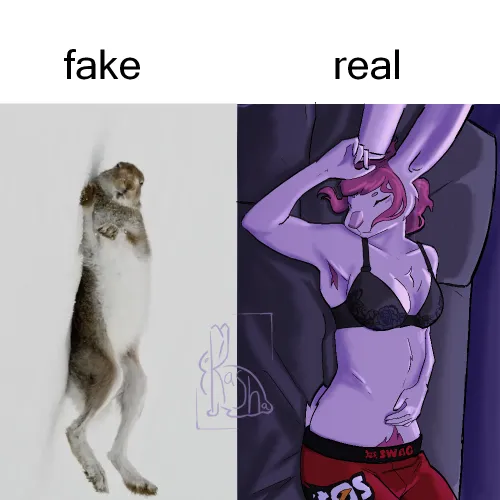 Thumbnail The Art of Fake vs. Real by thejigglytotoro - Furry Category