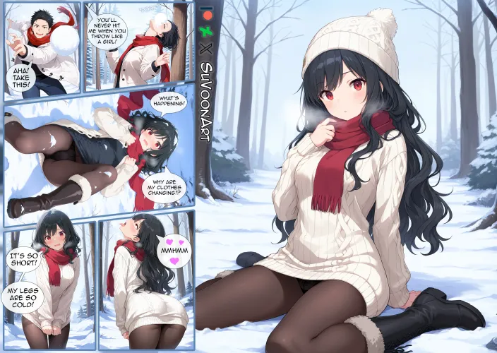 Thumbnail Snowballs Like a Girl: Fun Gender Play by SuVoonArt