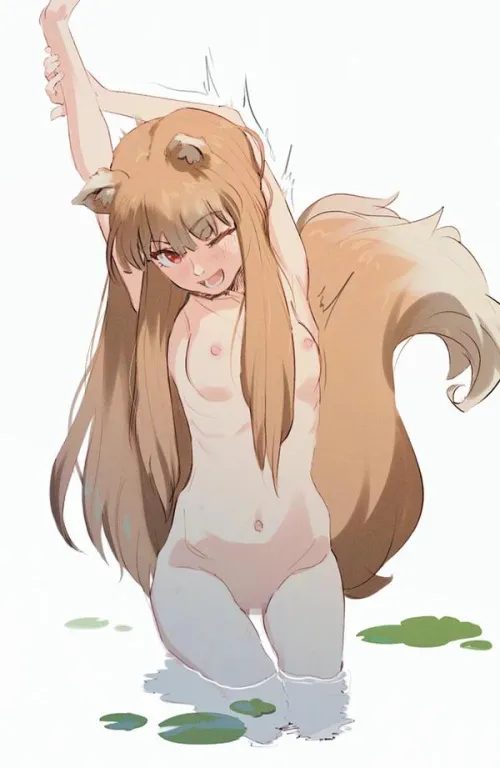 Thumbnail Holo Stretches in the Pond: AnimeArmpits Magic by emilyIsHornily