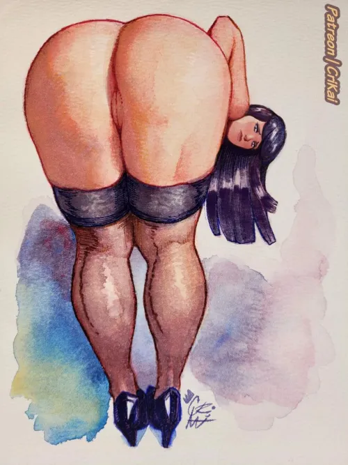 Thumbnail Watercolor Hinata by CriKai | Appreciating Naruto_Hentai Artistry