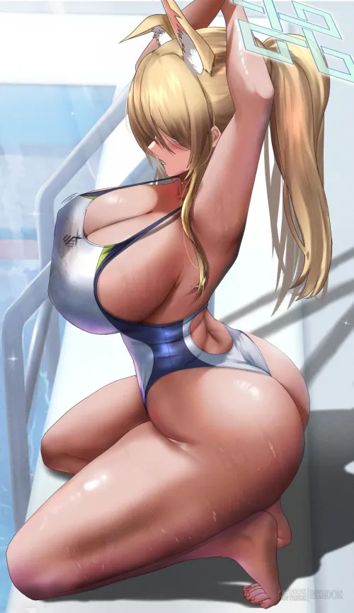 Thumbnail Swimsuit Kanna Rikadoh in Blue Archive - A Dive into BigAnimeTiddies Fashion Trends