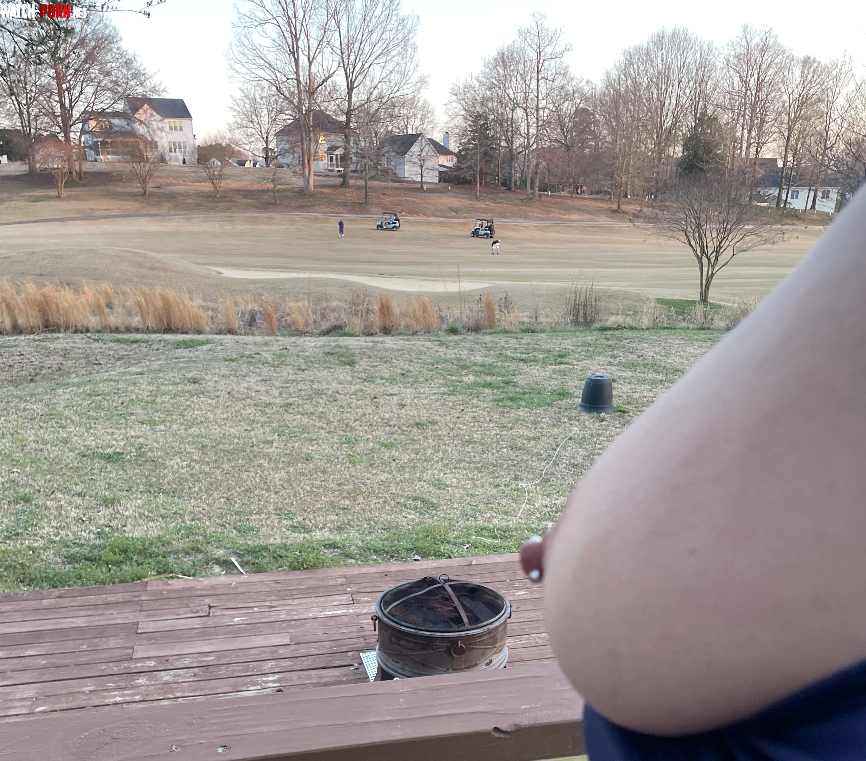 Flashing golfers on a beautiful evening  by Couplefromhell6669