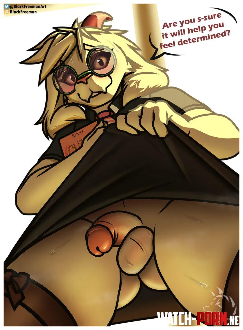 UnderSkirt Ralsei BlackFreeman by MrGentleWolf