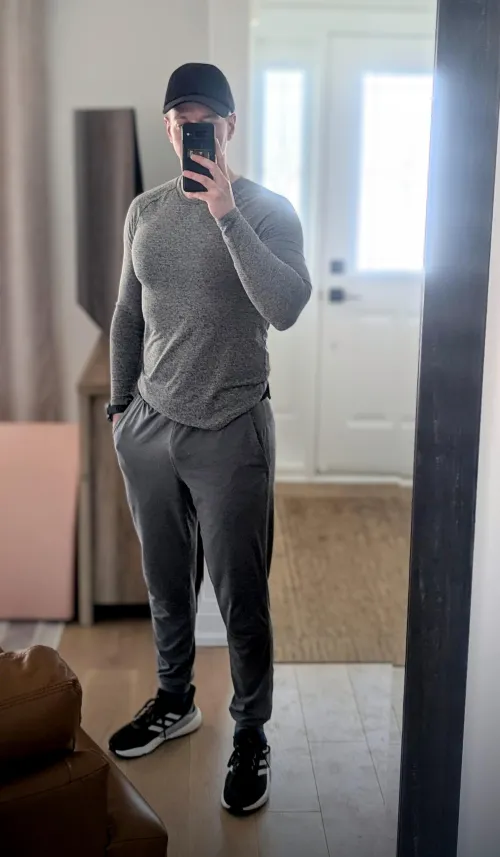 Thumbnail Casual Comfort: 33 and Straight in Grey Sweatpants by capitalgains777