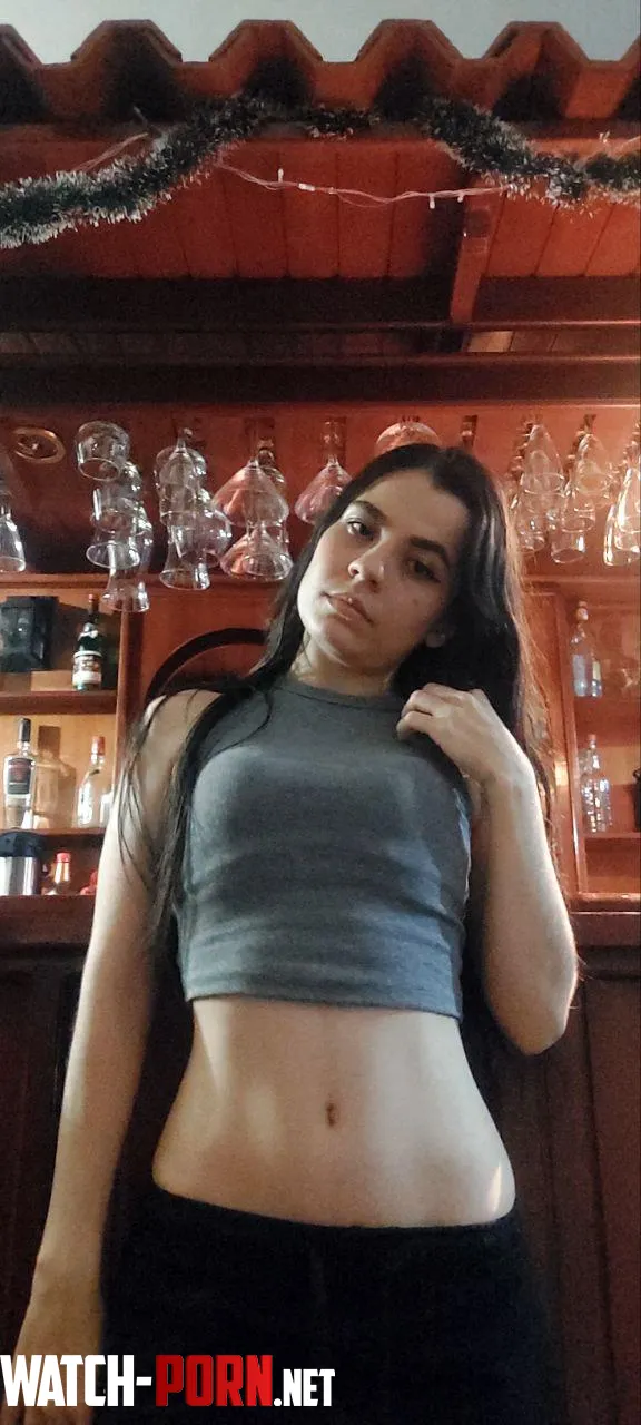 Feeling sexy with my gray croptop by DahliaxxMoonlight