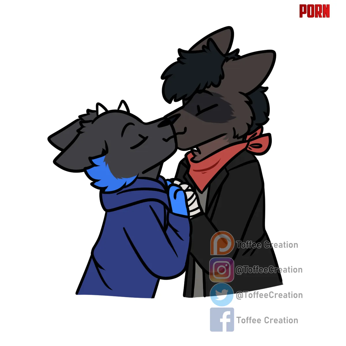 Kisses Couple YCH by ToffeeCreation
