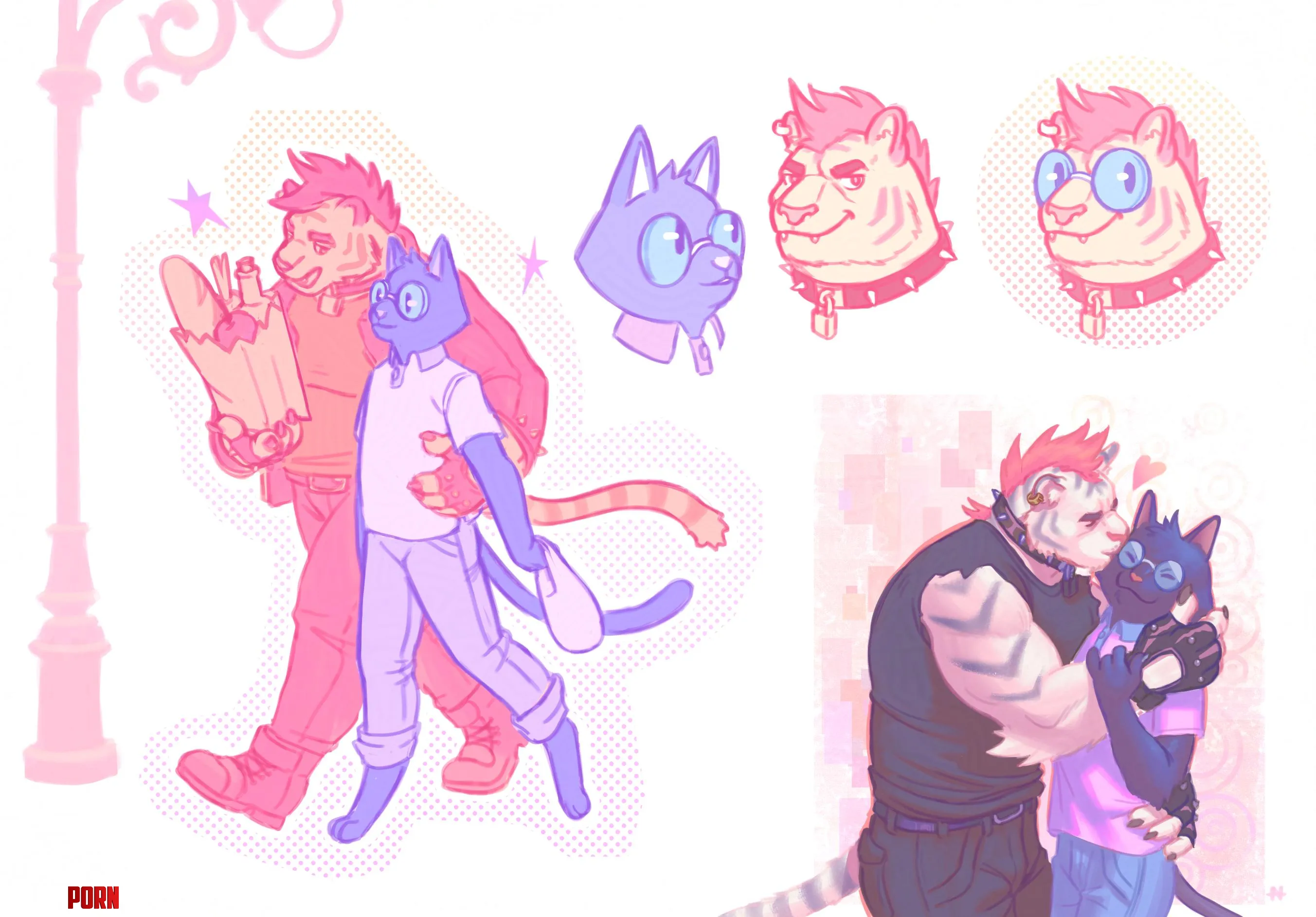 I drew my MM furry couple got so many ideas for them 3 by minigod123