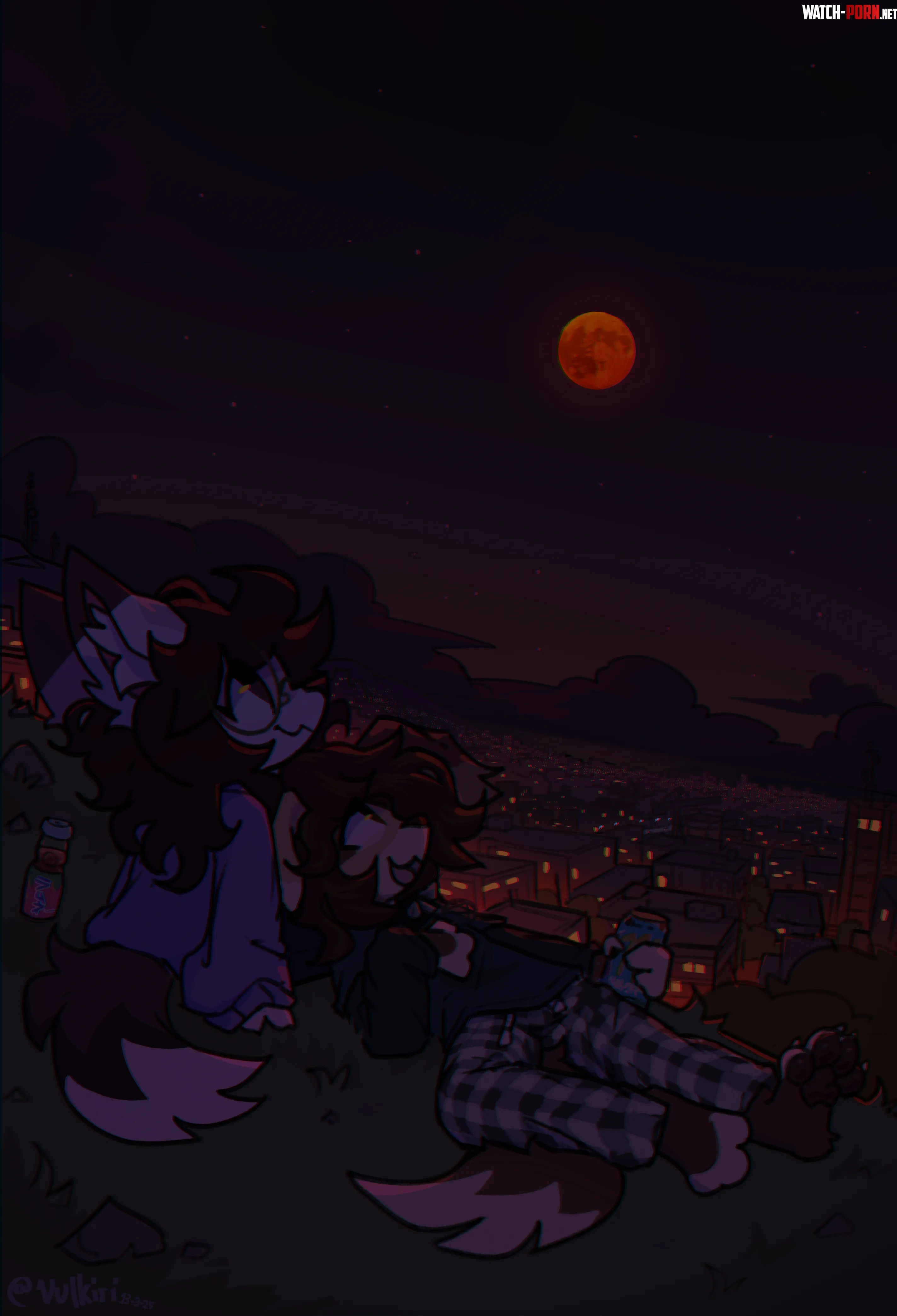 Lunar Eclipse   Art by me Vulkiri on TwitterBluesky by Vulkiri