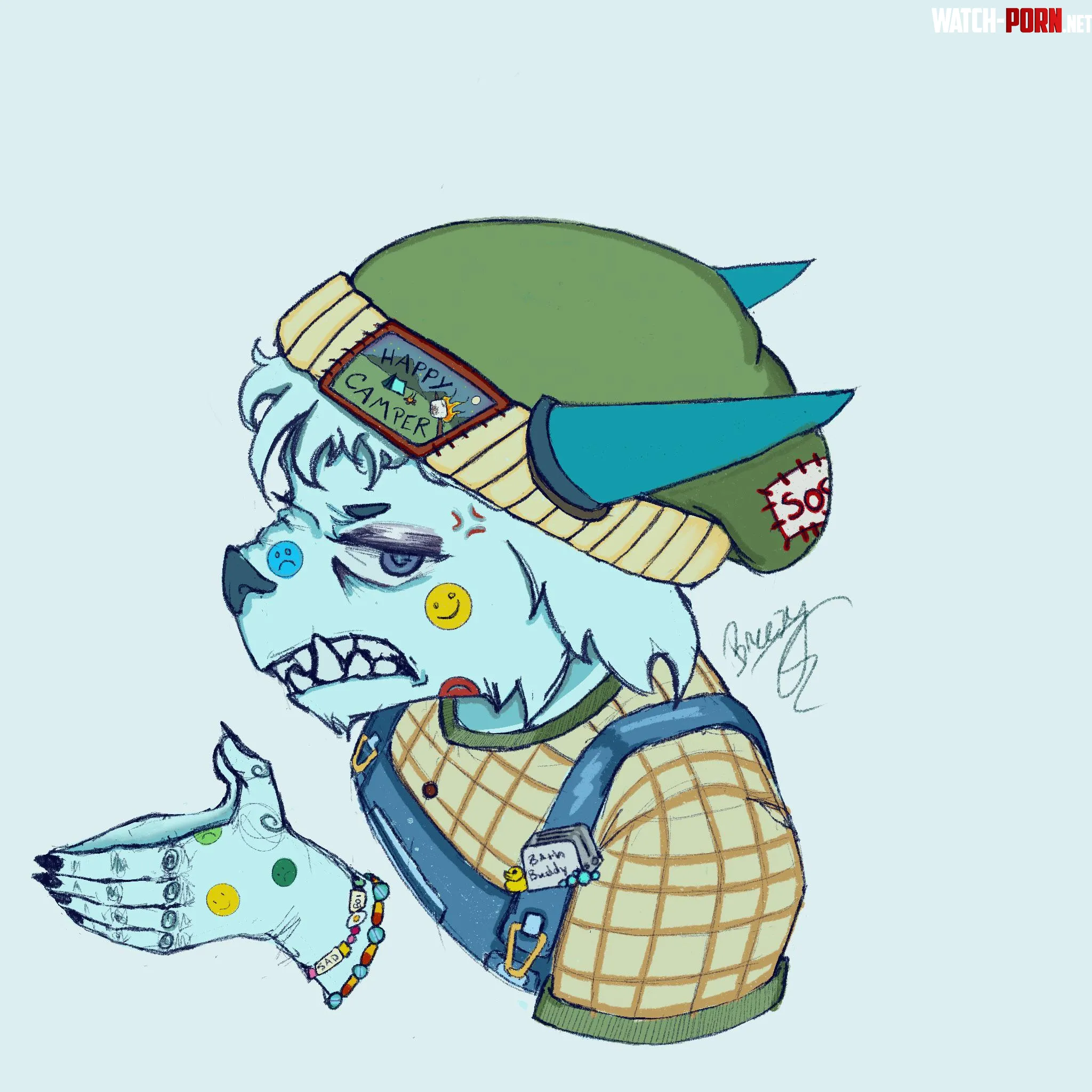 Dennis is a Happy Camper Art by me by 12cool_breezy21