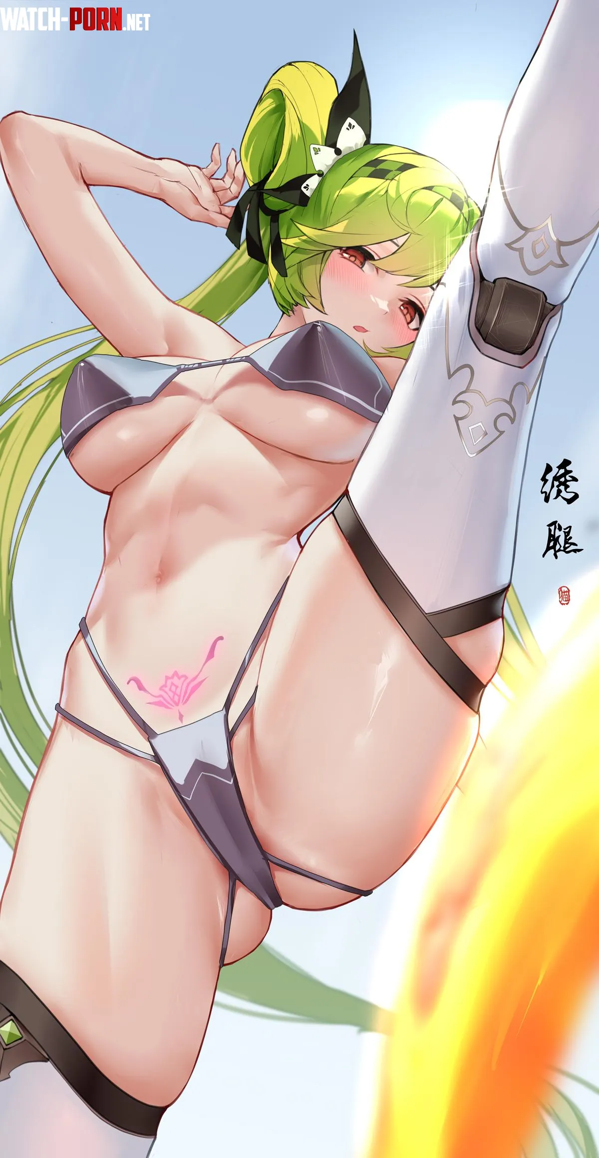 Ai showing off her flexibility Honkai Impact 3 by marxsander2016