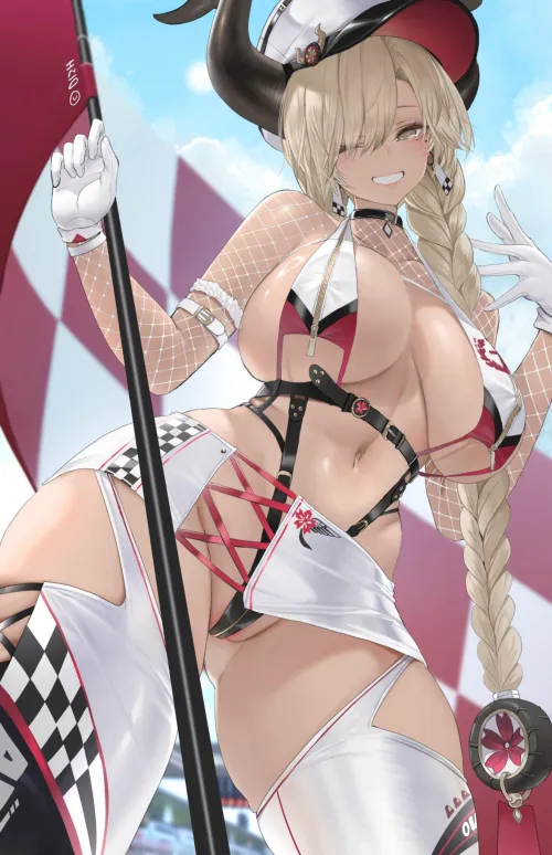 Thumbnail Discovering Race Queen Owari Azur Lane at BigAnimeTiddies