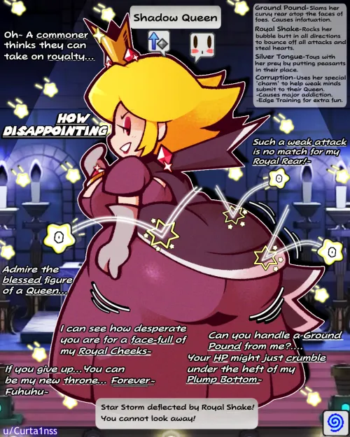 Thumbnail Queen of Shadows Peach with a Twist - Curta1nss