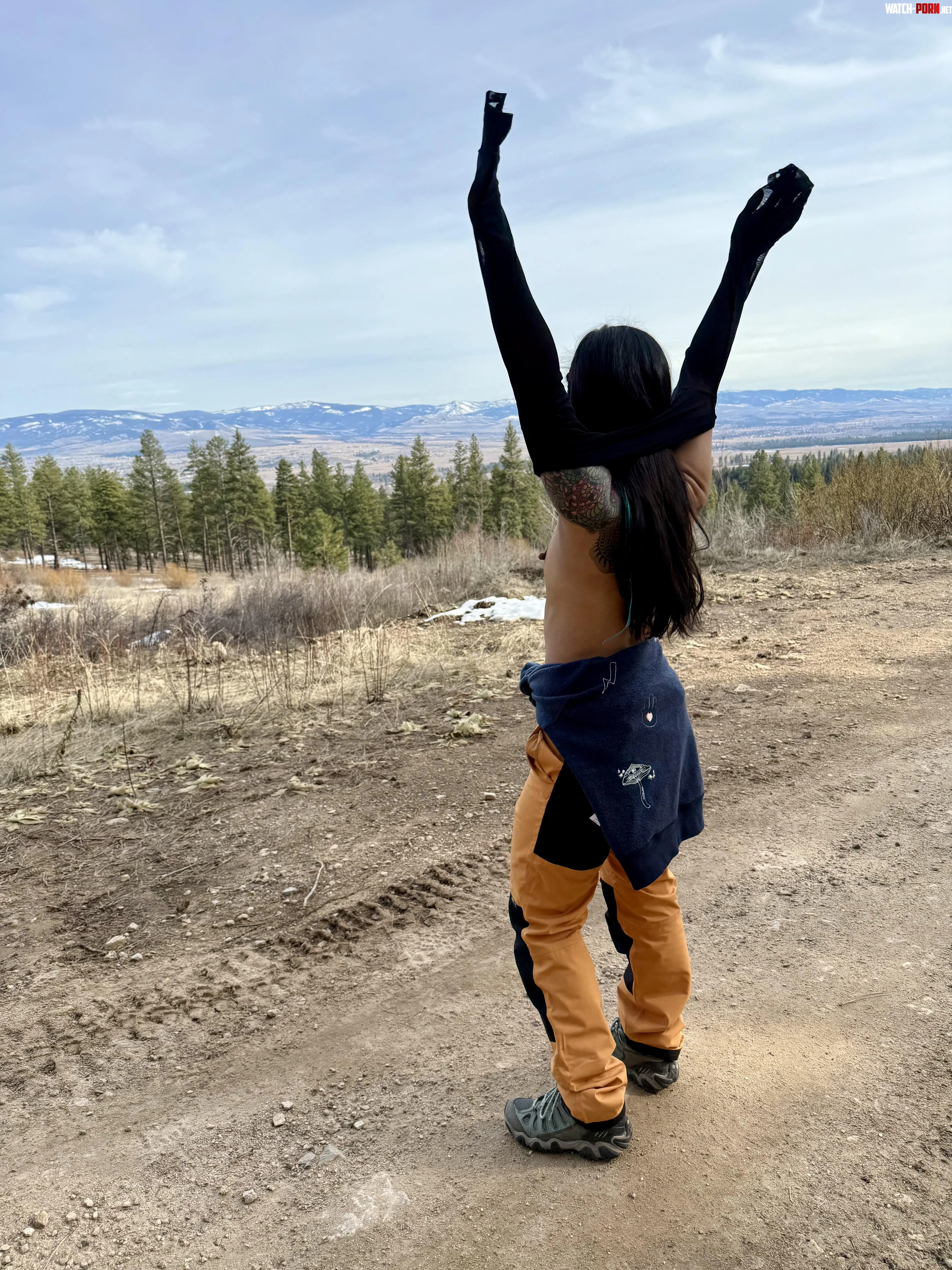 I love a topless hike on an unexpectedly warm spring day by stormwarning88
