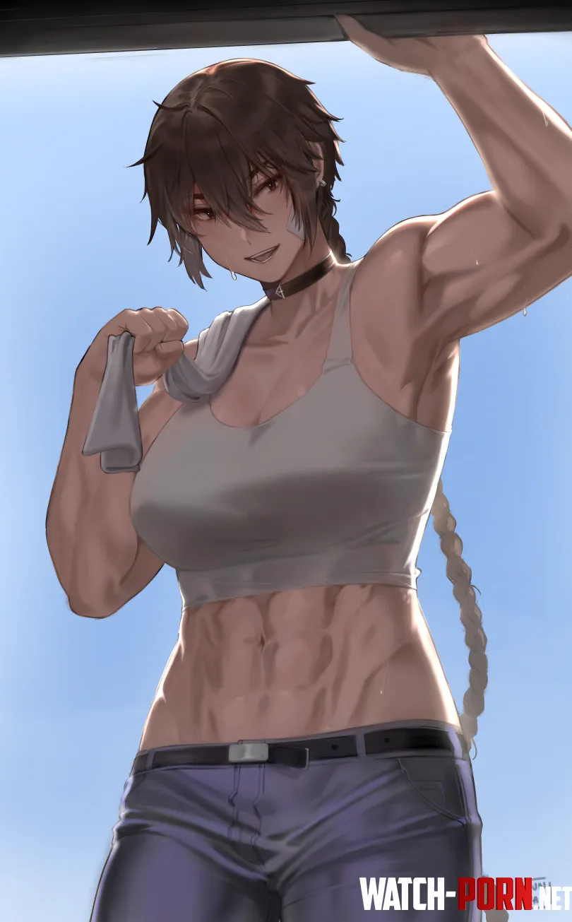 Tomboy sweating Hunyan by TheTMoneyMan