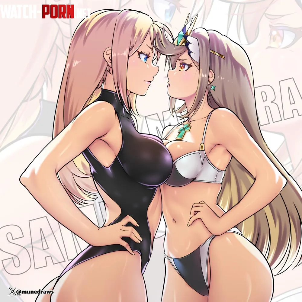 Samus vs Mythra FaceOff MuneDraws Metroid x Xenoblade by Lovelycuttte