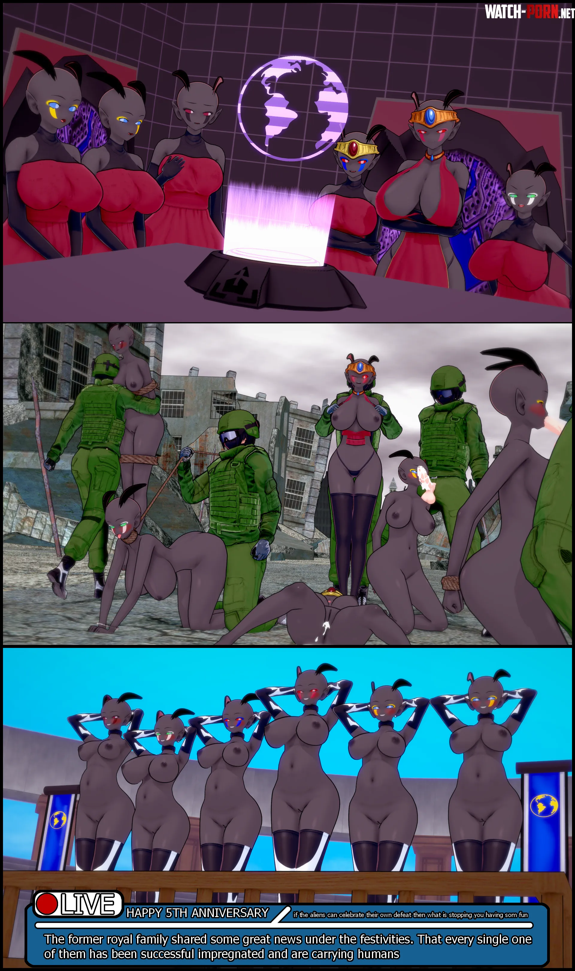 evil alien queen milf and her five daughters ties to conquer earth they failed miserably OC by Akuscaa_lol