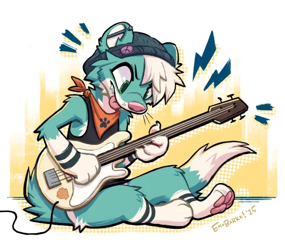 Thumbnail Otter Supremacy Unleashed: Vibrant Furry Commission by glawg