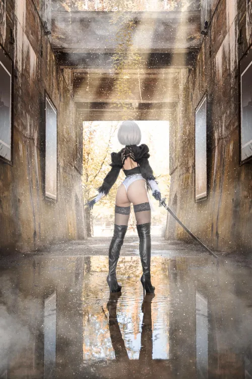 Thumbnail Gumiho Hannya's Alluring 2B Cosplay | CosplayLewd