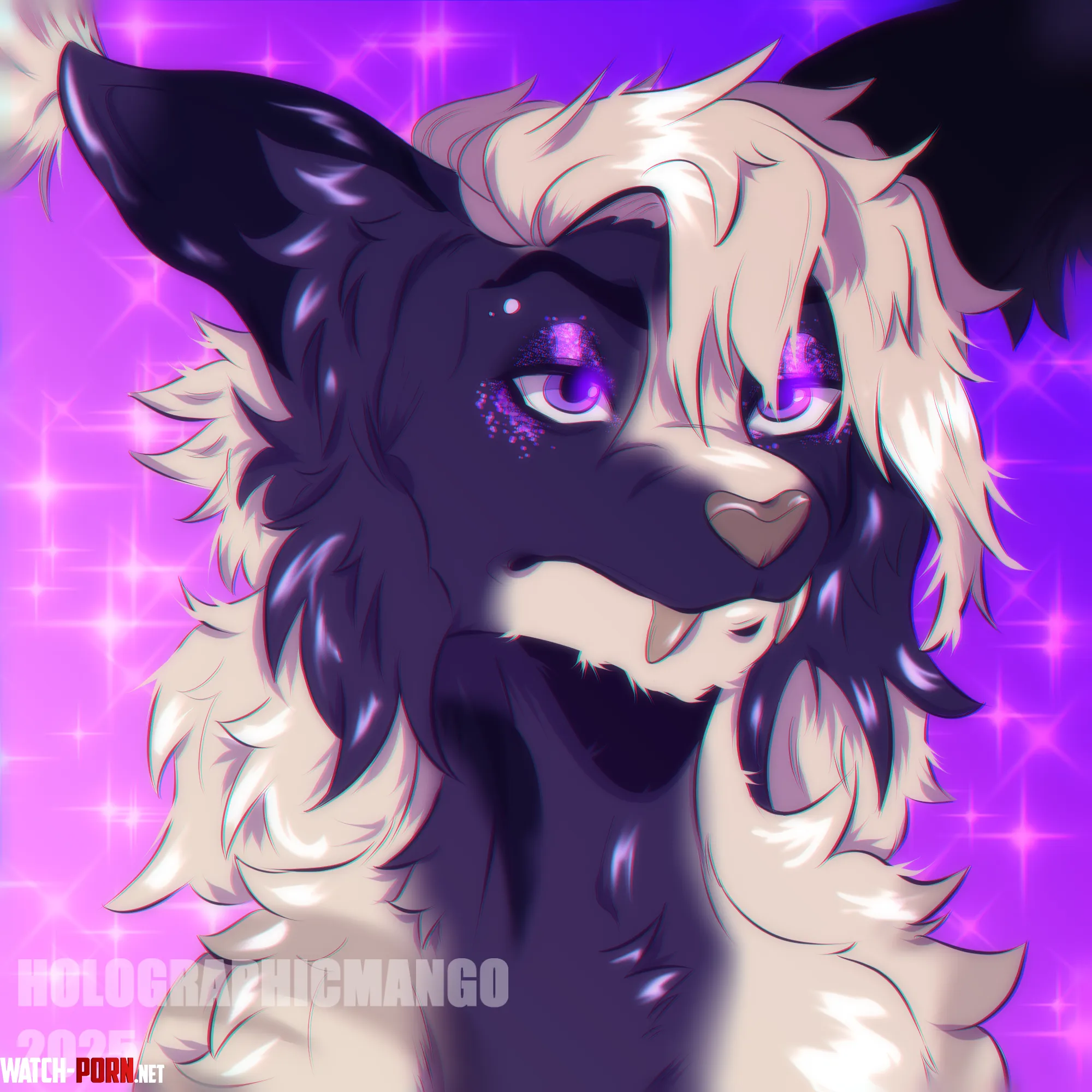 art by me Purple Glitter by Holographicmango
