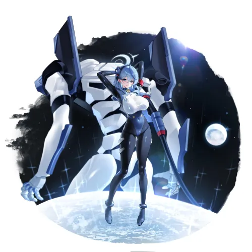 Thumbnail Plugsuit Ako Amau Blue Archive & Evangelion - Futuristic Fashion Fusion