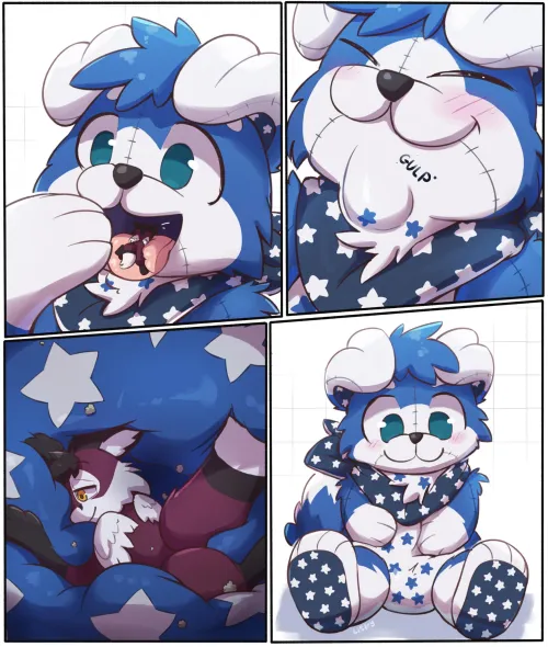 Thumbnail Plush Vore Art by ListryMistery | Vore