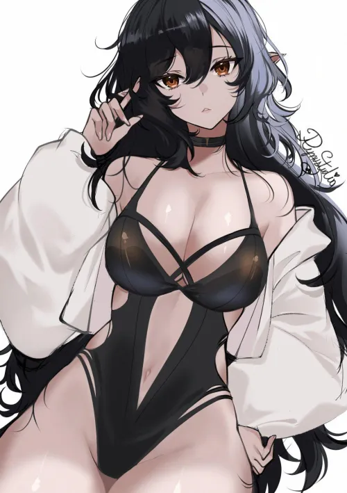 Thumbnail Sensual Swimsuit Elf Appeal by CheetahSperm18 in AnimeMidriff Collection